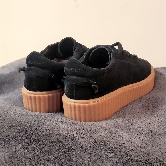 😎J SLIDES Platform creeper style suede shoes 6.5 Like New! - Picture 6 of 9